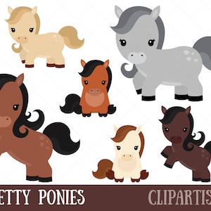 Pony-Clipart / niedlichen Ponys ClipArt