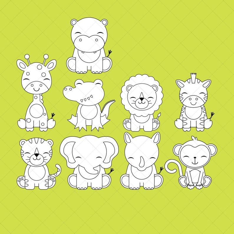Safari Baby Animals Clipart Digital Stamps Coloring Page Craft Supplies Tools Visual Arts Delage Com Br Safari Baby Animals Clipart Digital Stamps Coloring Page Craft Supplies Tools Visual Arts Delage Com Br