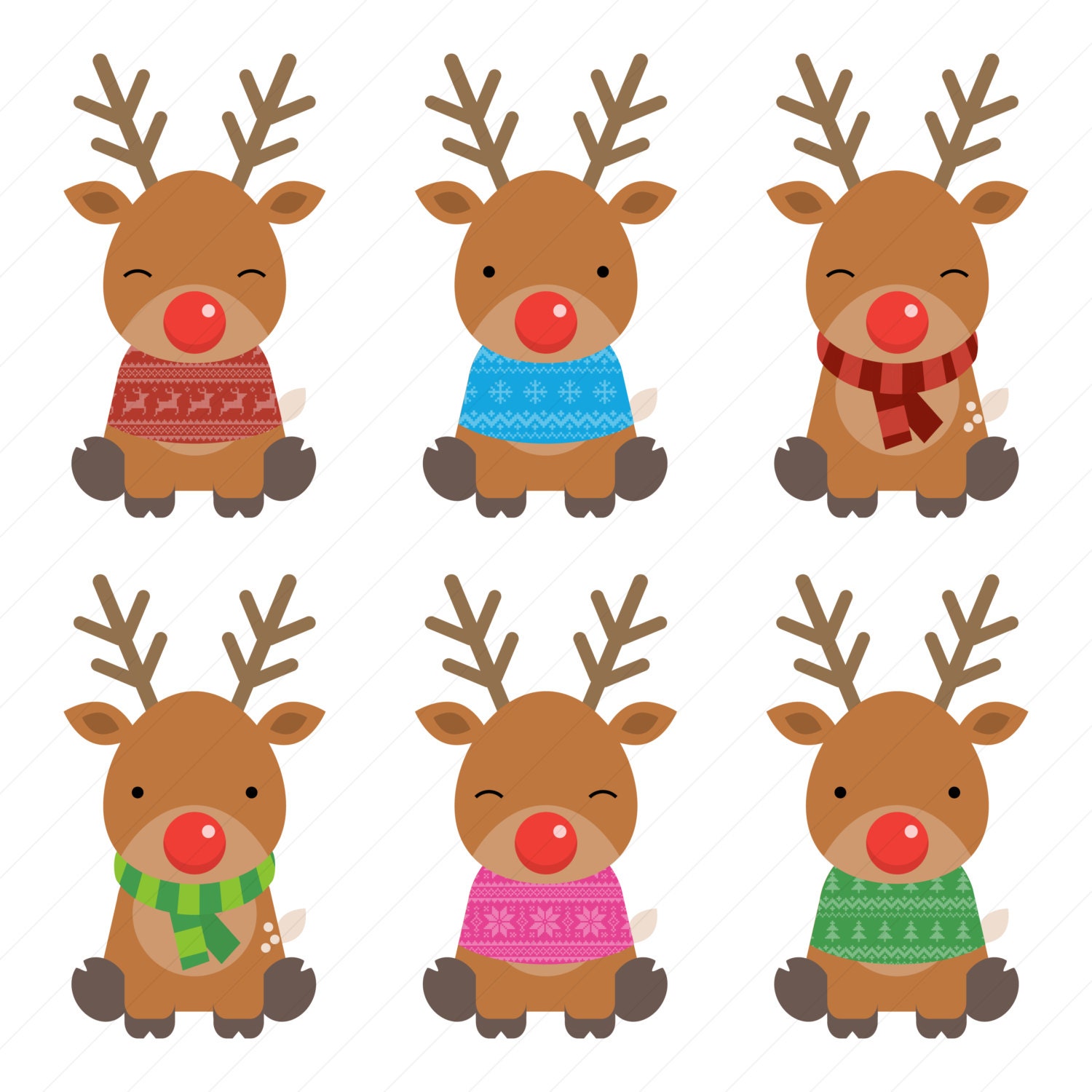 cartoon clipart reindeer