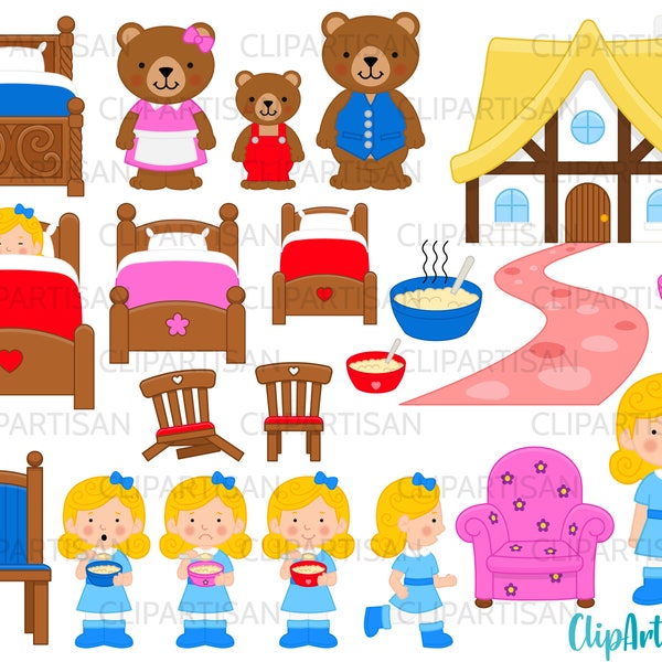 Goldilocks and the Three Bears Clip Art, PNG, Commercial Use