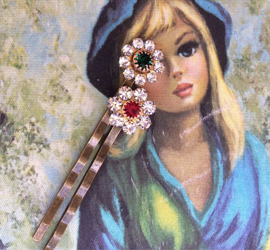 Christmas HairpinsArt Deco Hairpins,Vintage HairpinsRetro Bobbypin
