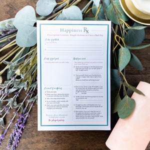 Gratitude notepad. Happiness Planner. Gratitude journal. Mindfulness Planner. Self- care planner. Cure for bad days.