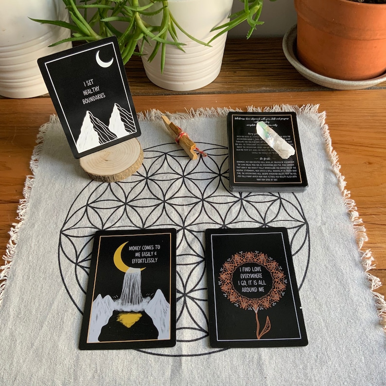Change your self-talk with an affirmation deck. Self-love card. Affirmations. Confidence Builder.Positive affirmations. self care routine. image 6