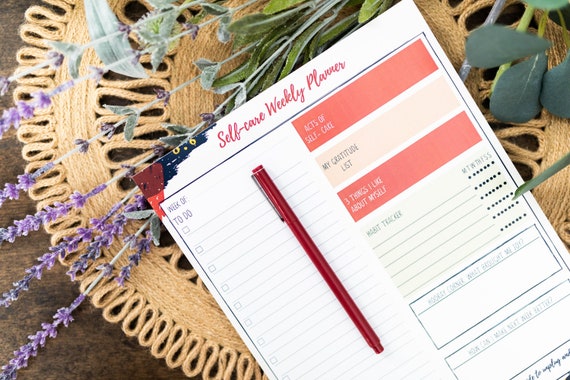 Self- care planner gift for mom .2022 Weekly planner.Gratitude journal.Mental health planner and Wellness tracker.