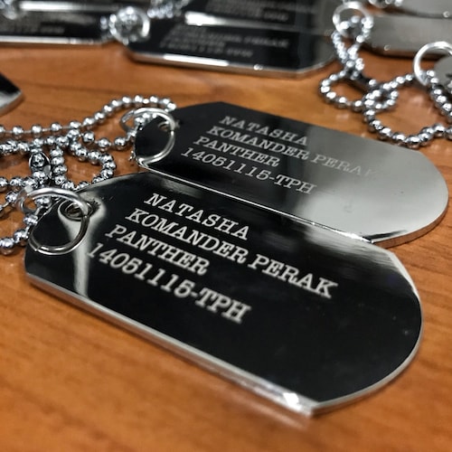 Mens Personalized Dog Tag Necklace 
