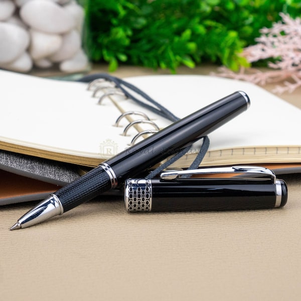 Personalized Luxury Silver Engraved Pen Premium Metal Pen, Custom Engraved Pen, Personalized Pen, Ballpoint Rollerball Pen Engraving