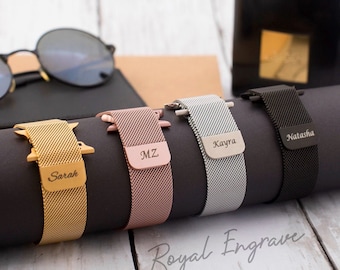 Apple Watch Band 38mm 42mm Custom Personalizado Apple Watch Band Correa ajustable de acero inoxidable