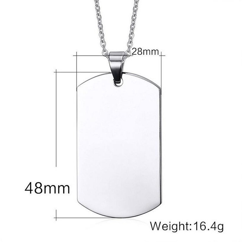 Mens Personalized Dog Tag Necklace Husband Gift Boyfriend Etsy
