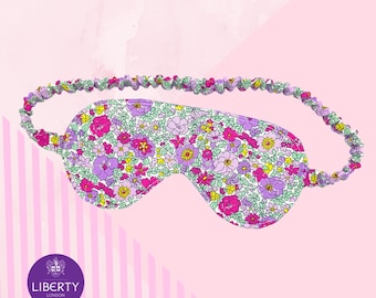 Liberty Arley Gardens Blackout Sleep Mask - Adults Eye Mask, Travel Mask, Sleeping Mask, Washable, Handmade, UK, Liberty Fabric