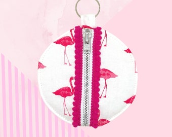 Flamingo oortelefoonhoesje/munttasje - sleutelhangeretui, Airpods-etui, houder, etui, zakje voor oordopjes