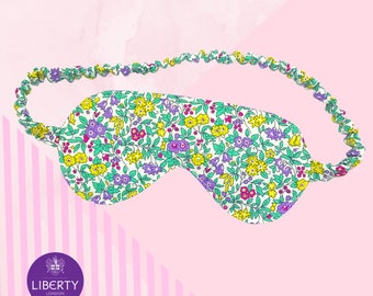 Liberty Forget Me Not Blackout Sleep Mask - Adults Eye Mask, Travel Mask, Sleeping Mask, Washable, Handmade, UK, Liberty Fabric