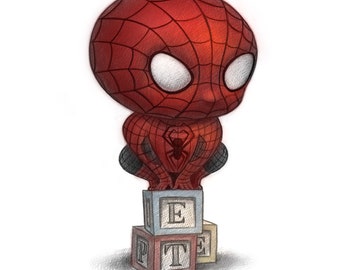 11X14&quot; Baby Spiderboy,  Color Print, Signed