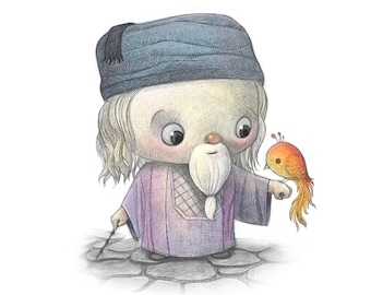 11X14&quot; Baby Dumbpling dorfus, kleurenprint, ondertekend