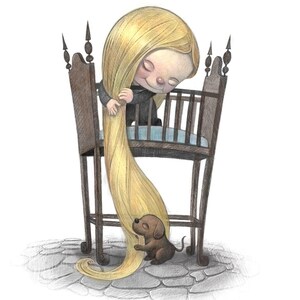11X14&quot; Baby Rapunzel, Color Print, Signed by the artist, Will Terry