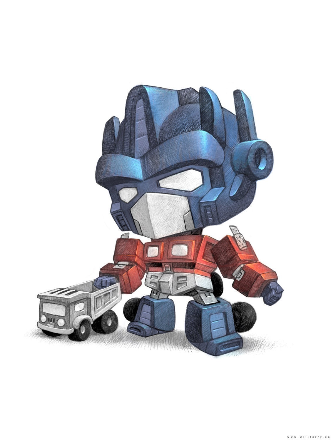 11X14 Baby Orion Pax AKA Optimus Prime transformers Etsy