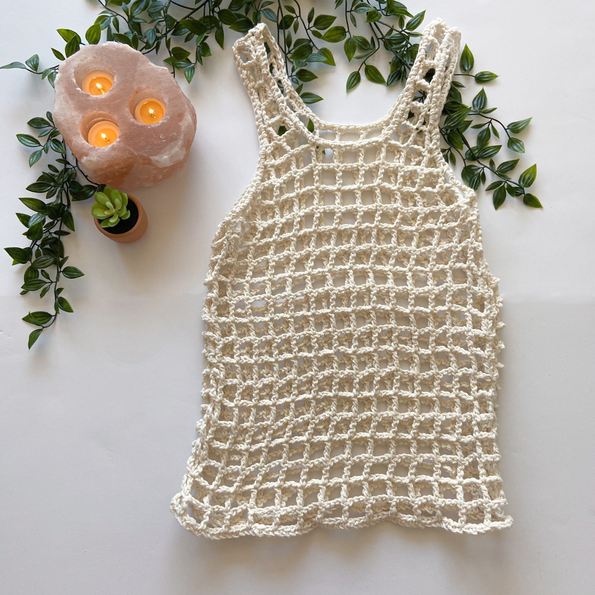 Crochet Mesh Tank Top