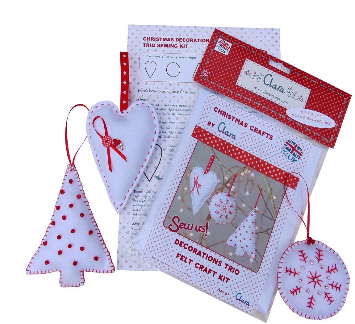 Christmas Mini Craft Kit - Sewing Hearts Christmas Mini Craft Kit - Sewing Hearts
