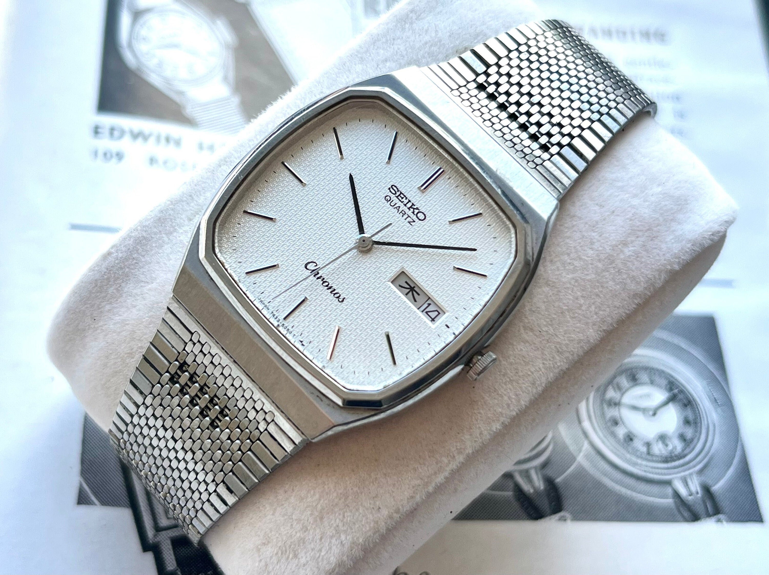 SEIKO セイコー Chronos 7433-5040 スクワークル 銀 シルバー Silver 