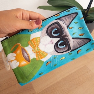 Portemonnaie/Katze Design/kleine Tasche/Geldbörse/Katzenliebhaber Geschenk/Katzen Druck/Kinder Geschenk/Geschenk für sie/Weihnachtsgeschenk/Geschenk für Katzenliebhaber