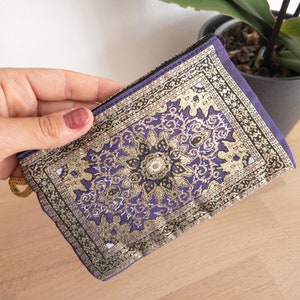 Monedero / Monedero / Monedero minimalista / Monedero pequeño / Monedero delgado / Bolso bohemio / Regalo para ella / Regalo de Navidad