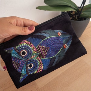 portamonete, piccola custodia con cerniera con design artistico