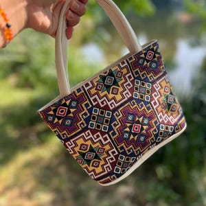 Umhängetasche/handgefertigte Tasche/gewebte Handtasche/mit Griff, Umhängetasche oder Umhängetasche/Boho-Tasche