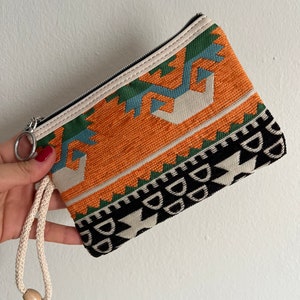 Kleine Geldbörse, Minimalistische Geldbörse, Geldbörse, Vintage Stil, Vegan Geldbörse, Einzigartiges Geschenk, Schminktasche, Geschenk für sie, handgemacht