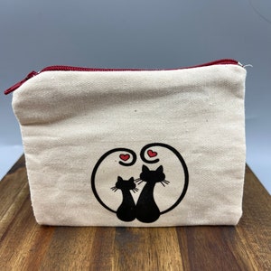Geldbörse aus Baumwolle, kleine Tasche mit Reißverschluss und Kunstdesign