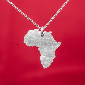 Silver Africa pendant. African pendant. Africa silver necklace. Fashionable tiny pendant, best gift for Africa lover. Africa map.