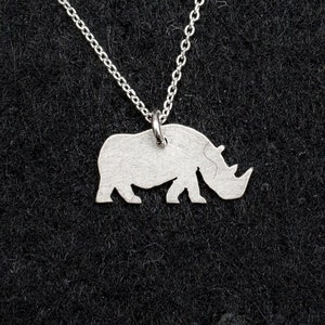 Silver Rhinoceros Rhino Rhinoceros Necklace
