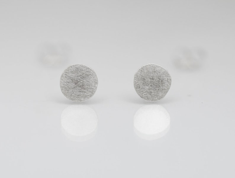 Cute silver points 925 sterling silver stud earrings. Hand cut tiny points studs. Geometry lovers gift. image 3