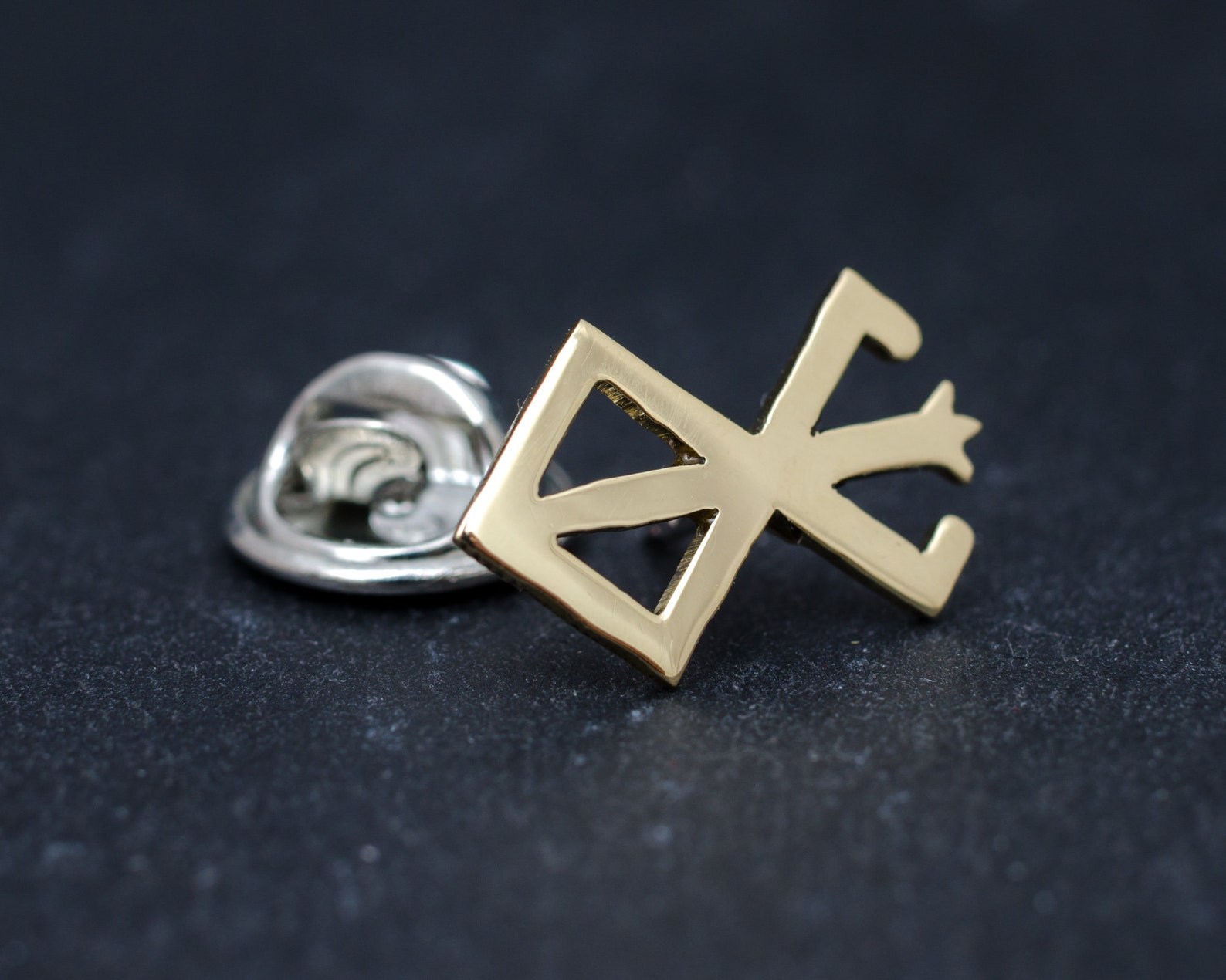 Berserker Rune Brass Pin. Hand Finished Tiny Nordic Pin. - Etsy