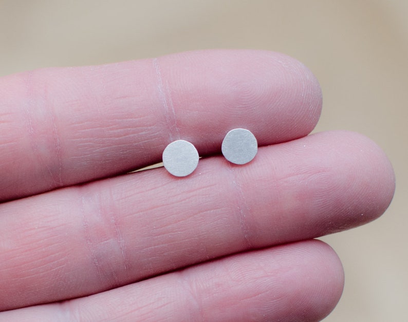 Cute silver points 925 sterling silver stud earrings. Hand cut tiny points studs. Geometry lovers gift. image 4