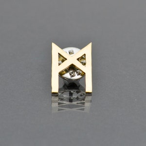 Mannaz Rune Brass Pin. Hand Finished Tiny Nordic Pin. Vikings Lovers ...