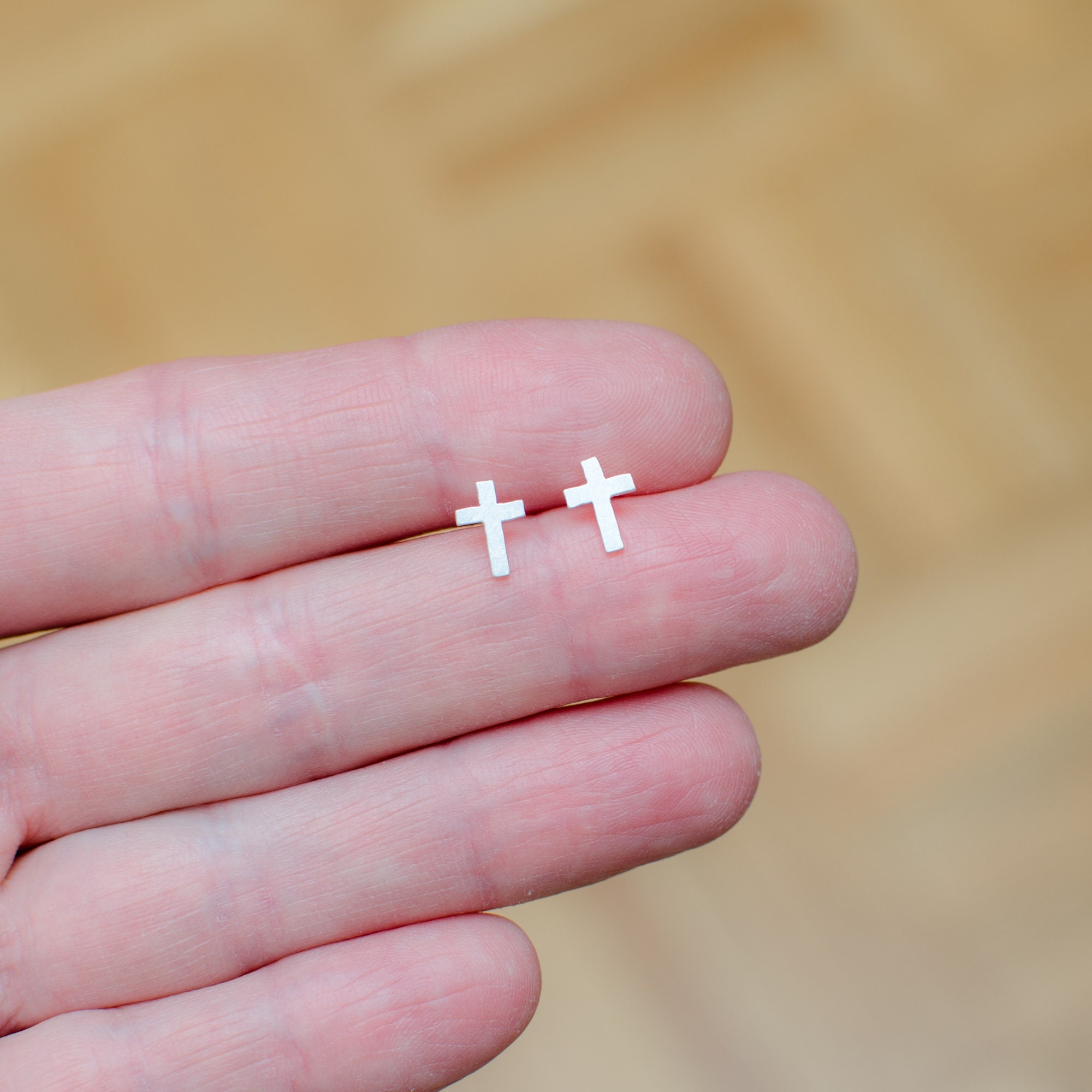 Cross Stud Earrings main image 1