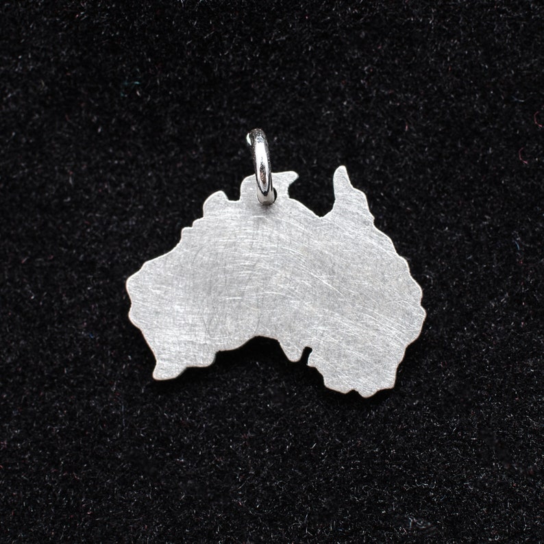 Silver Australia pendant. Australia silver necklace. Etsy