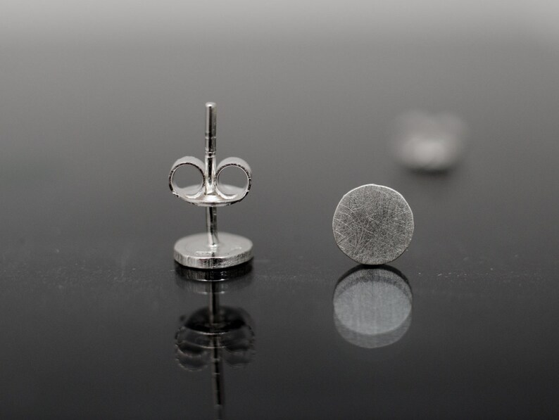 Cute silver points 925 sterling silver stud earrings. Hand cut tiny points studs. Geometry lovers gift. image 8