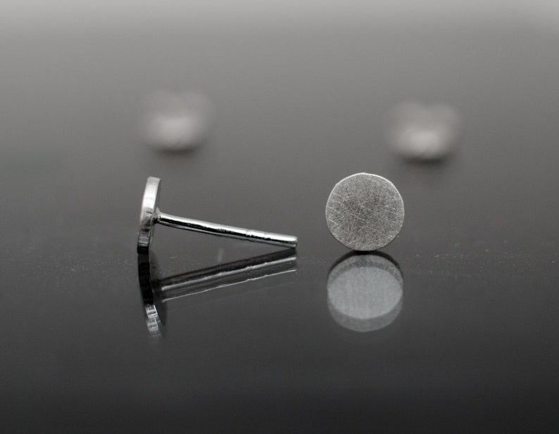 Cute silver points 925 sterling silver stud earrings. Hand cut tiny points studs. Geometry lovers gift. image 5