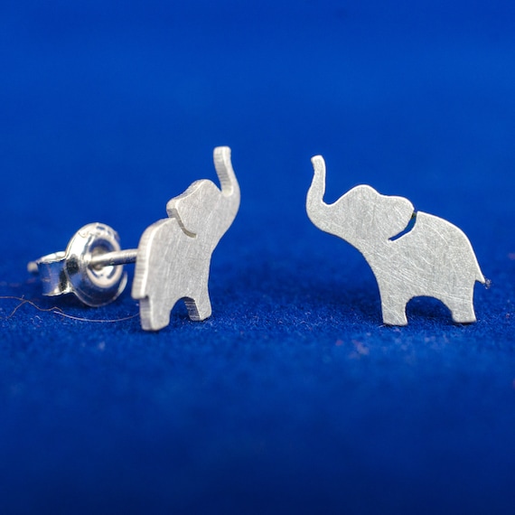 Elephant Silhouette Sterling Silver Studds Elephant Silhouette Sterling Silver Studds