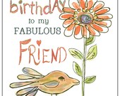 Birthday Friend Woman Card Love Friend Birthday Card Friend | Etsy