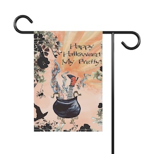 Halloween Garden Flag | Witch Halloween Flag | Halloween House Banner | Witch Decor | Party Flag for Halloween