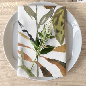 Fall - Autumn Cotton Napkin, Harvest-Themed Dinner Napkin, Fall Table Decor, Seasonal Tableware, Thanksgiving Hosting Essentials