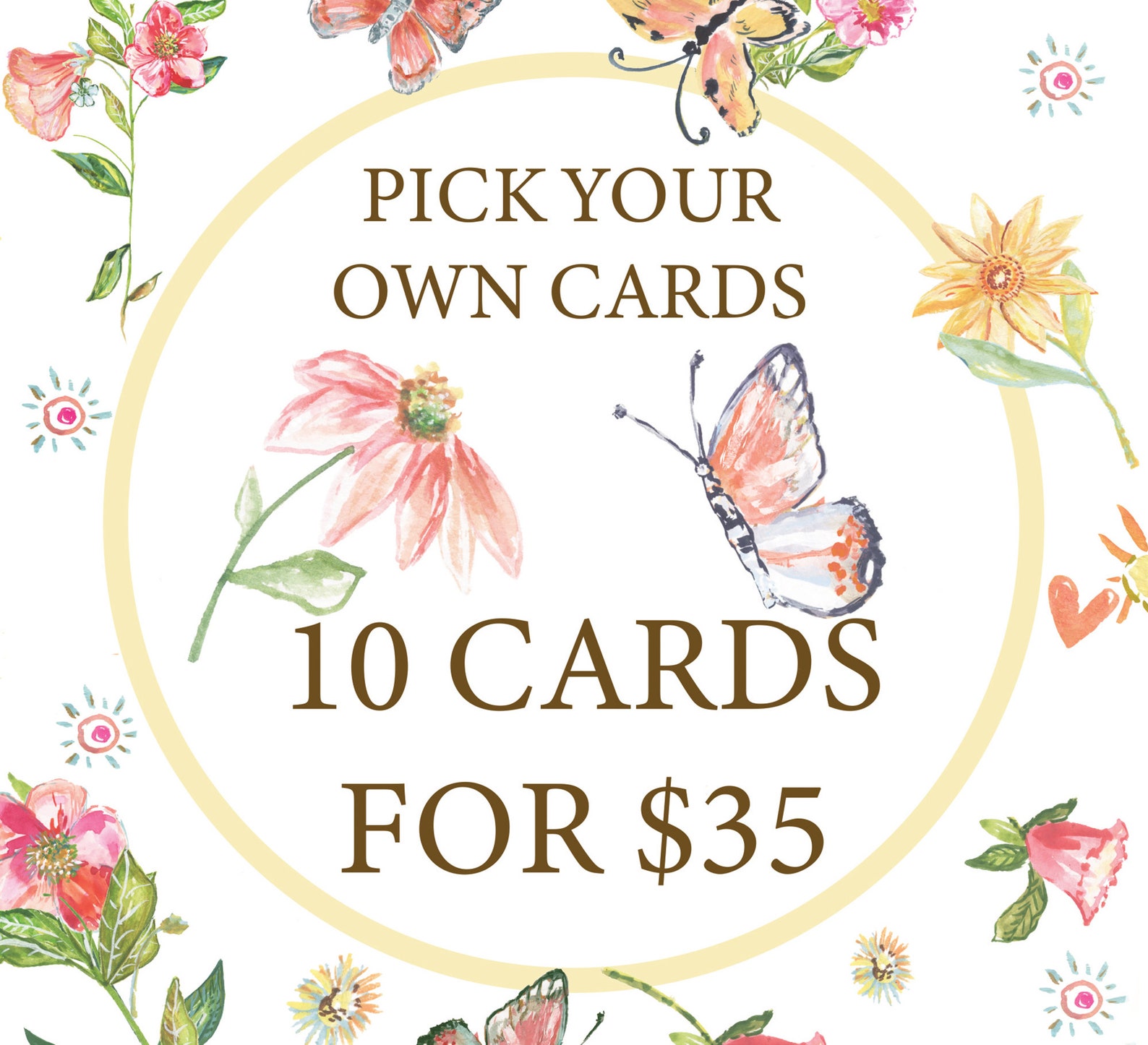 Discount Bundle of 10 Pack Cards Discount Card Set Etsy