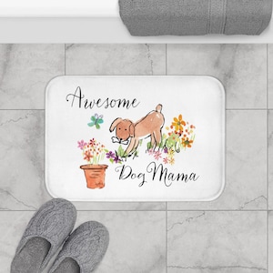 Dog Lover Microfiber Bath Mat: Funny Cushioned Anti-Slip Mat