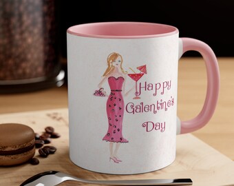 Funny Galentine's Day Coffee Mug 11oz | Galentine's Day Party Mugs | Valentine Mug