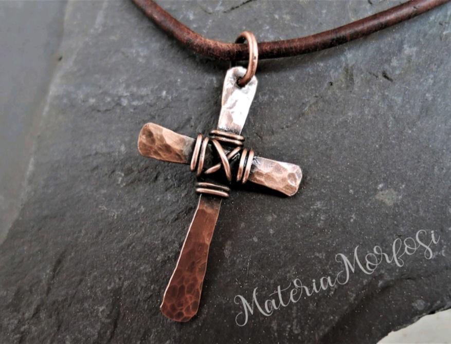 Gioielli Uomo Serasar Collana Uomo In Pelle Con Ciondolo Acciaio Inox A Forma Di Fiamma | Confezione Regalo, SERASAR Collana Cuoio Uomo