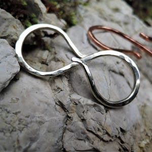 Infinity shawl pin German silver Sterling silver Copper Scarf pin Sweater pin Cardigan fastener/clip Double hook Knitting Accessories