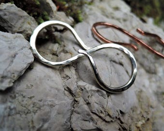 Infinity shawl pin German silver Sterling silver Copper Scarf pin Sweater pin Cardigan fastener/clip Double hook Knitting Accessories