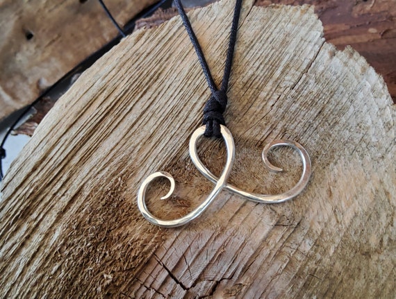 Portuguese Knitting Double Hook Necklace Brass Copper Sterling