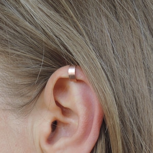 3 mm Upper ear cuff Narrow helix cuff earring Thin minimalist  Sterling silver  Aluminum Copper Hammered, brushed or smooth surface